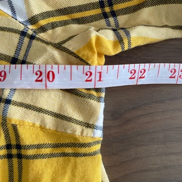 EUC 1x Plaid High low 1/4 sleeve Shirt - Picture 6 of 8